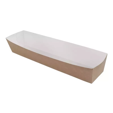 Tiefe Papierschale für Hot Dogs, 21 x 4 x 3,5 cm, 100 Stück