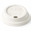 Deckel aus Zuckerrohr für Becher, Durchmesser 80 mm, 50 Stück