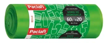 Paclan-Säcke für die Mülltrennung (Grün), 60 l, 20 Stück