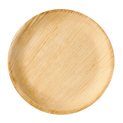 Runder Teller aus Palmblättern, 23 x 2,5 cm, 6 Stück