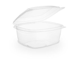 PLA-Behälter mit Deckel, 500 ml, 13,5 x 12,3 x 6,5 cm, 50 Stück