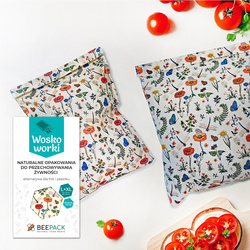 Wachsbecher „Łąka“, Set L+XL, 1 Stück