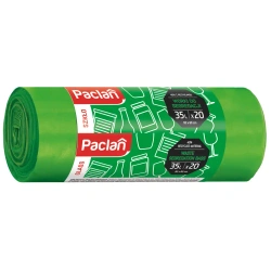 Grüne Paclan-Säcke für die Glasabfalltrennung, 35 l, 50 x 60 cm, 20 Stück