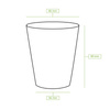 Weißer Papierbecher, EcoUp-Dispersion, 250 ml, Durchmesser 80 mm, 50 Stück