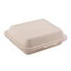 Zuckerrohr-Menübox, ungeteilt, zweilagig, 1500 ml, 24,1 x 21 x 4 cm, 50 Stück