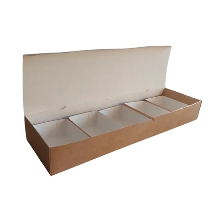 Tiefe Papierschale aus Kraftpapier, 9 x 6 x 3 cm, 100 Stück