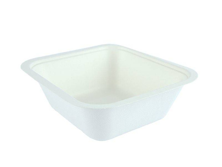 Behälter aus Zuckerrohr, 1000 ml, 19,5 x 18 x 6,5 cm, Serie „4“, 50 Stück