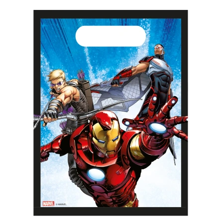 Papiertüten „Avengers“ 16 x 22 cm, 4 Stück
