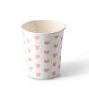 Papierbecher „Hearts“ 250 ml, Durchmesser 80 mm, 50 Stück