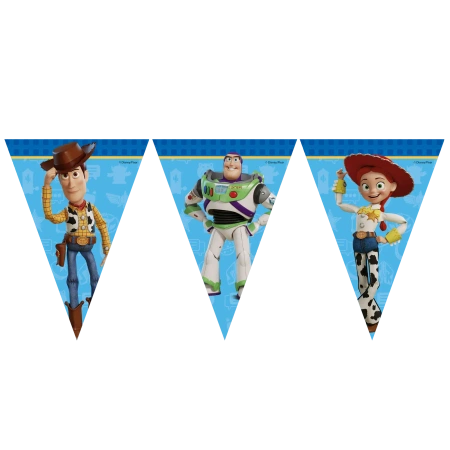 Papierfahnen-Girlande „Schlümpfe“, 2,3 m, 1 Stück