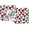 3-lagige, doppelseitige Servietten „Double Love“, 1/4, 33 x 33 cm, 20 Stück