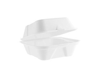 Burgerbox aus Zuckerrohr, 15 x 15 x 8 cm, 50 Stück