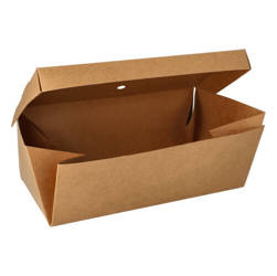 Burger-Box, aufklappbar, Set PURE, 25 x 13 x 10 cm, 20 Stück