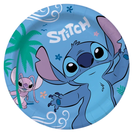 Papierteller „Stitch & Angel“, 26 cm, 6 Stück