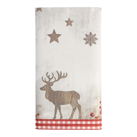 Papiertischdecke im Stofflook „X-Mas Deer“, 120 x 180 cm, 1 Stück