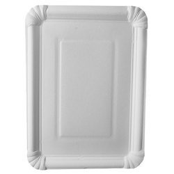 Weißes Papiertablett, 21,5 x 29 cm, 6 Stück