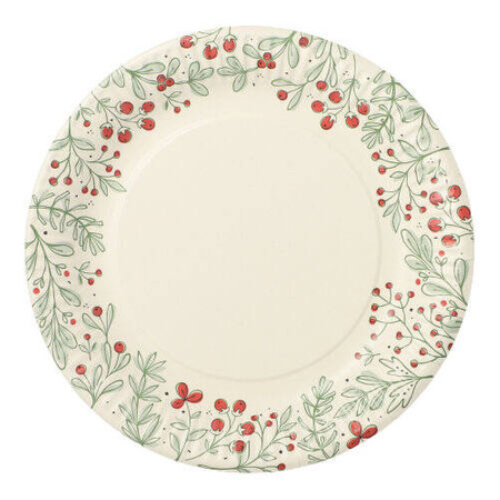 Runder Pappteller „Christmas“, 23 cm, 10 Stück