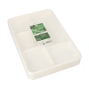 Tablett aus Zuckerrohr, 5-teilig, 22 x 28,2 cm, 25 Stück