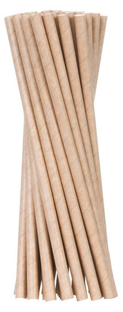 Papierstrohhalme, braun/Kraftpapier, 8/205 mm, 500 Stück
