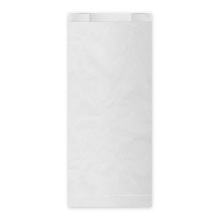 Weiße Papiertüte für Frühstücksbrötchen, 2,5 kg, 15+7 x 35 cm, 100 Stück