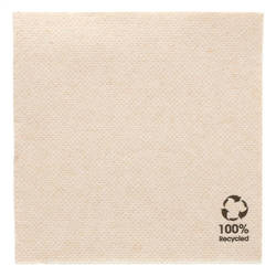 2-lagige, geprägte Servietten „Recycled“, 20 x 20 cm, 100 Stück