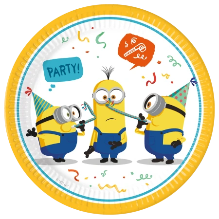 Papierteller „Minions“, 23 cm, 8 Stück