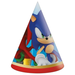 Papierhütchen „Sonic SEGA“, 6 Stück