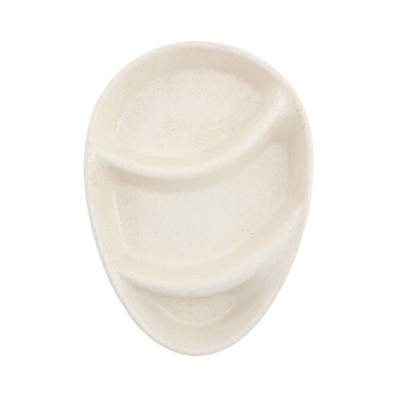 Mehrweg-Dreiteilige Behälter, cremefarben, 27,5 x 20 x 3,5 cm, 60 Stück