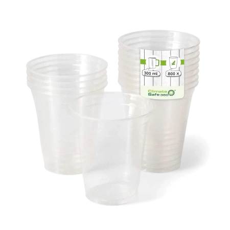 PLA-Becher, 300 ml, Durchmesser 95 mm, 50 Stück