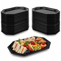 Catering-Tablett, schwarz, rPET, 35 x 24,7 cm, 10 Stück