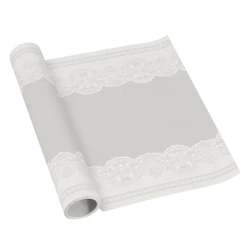 PREMIUM-Papiertischläufer auf Rolle, „Royal Silver“, 40 cm x 5 m, 1 Stück