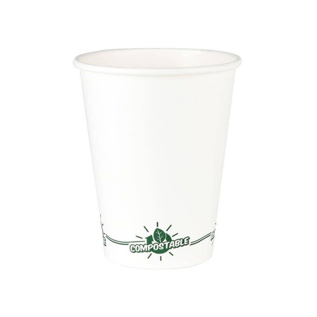 Weißer Papierbecher EcoUp, 350 ml, Durchmesser 90 mm, 50 Stück