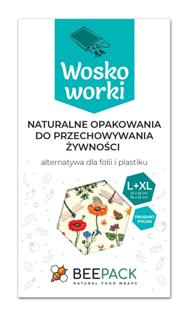 Wachsbecher „Łąka“, Set L+XL, 1 Stück