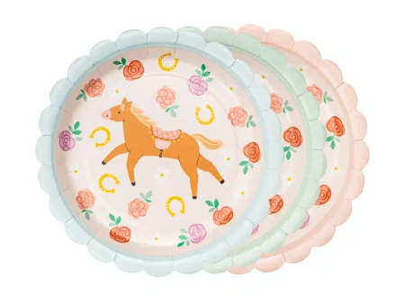 Runder Pappteller „Unicorn Party“, Durchmesser 18 cm, 8 Stück