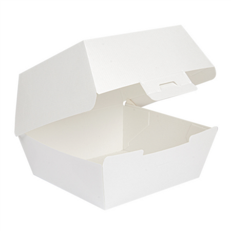 Thermobox für Burger, Weiß, Größe „M“, 13 x 12,5 x 9 cm, 50 Stück
