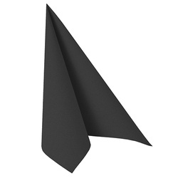 Servietten „Royal Collection“, schwarz, 3W 1/4, 40 x 40 cm, 50 Stück