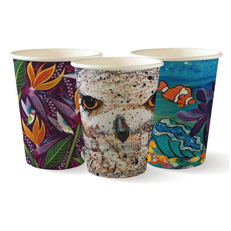 Papierbecher „Art Series“, 350 ml, Durchmesser 90 mm, 50 Stück