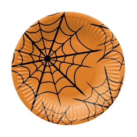 Runder Pappteller „Funny Halloween“, Durchmesser 18 cm, 8 Stück