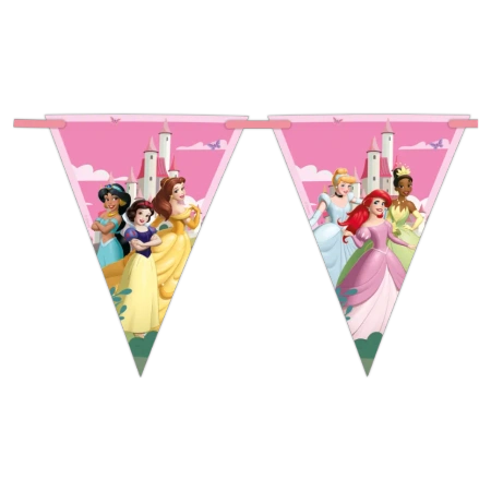 Papierflaggen-Girlande „Disney‑Prinzessinnen“, 2,3 m, 1 Stück