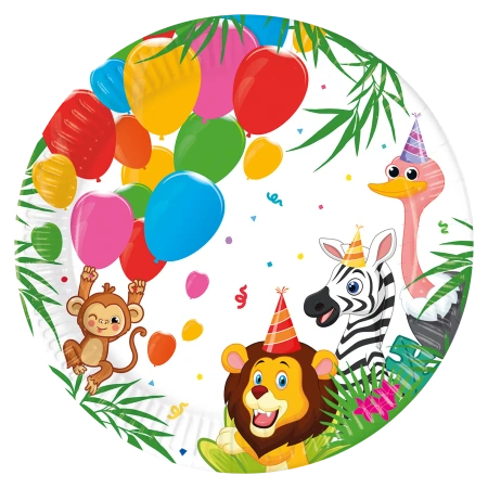 Papierteller „Jungle“, 23 cm, 8 Stück