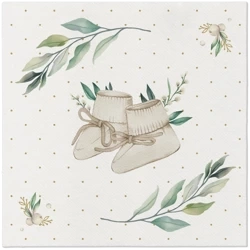 Premium-Airlaid-Servietten, „Hello Baby“, 1/4, 40 x 40 cm, 50 Stück