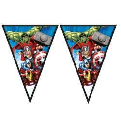Papierflaggen-Girlande „Avengers“, 2,3 m, 1 Stück