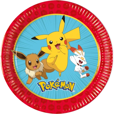 Papierteller „Pokémon“, 20 cm, 8 Stück
