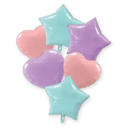 Folienballon „Pastel Bouquet“, 46 cm, 1 Stück
