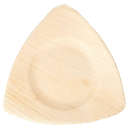 Dreieckiger Teller aus Palmblättern, 15 x 13 cm, 25 Stück