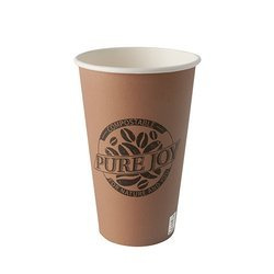 Papierbecher „Pure Joy“, braun, 450 ml, Durchmesser 90 mm, 50 Stück