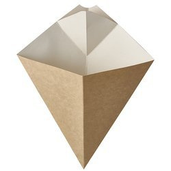 Papiertüten in Kegelform mit Platz für DIP, 27 x 21,5 cm, 300 g, 50 Stück