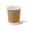 Doppelwandiger Kraftpapierbecher, 250 ml, Durchmesser 80 mm, 25 Stück