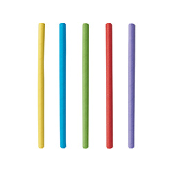 Papier-Cocktailstrohhalme, bunte Mischung, 7/150 mm, 500 Stück