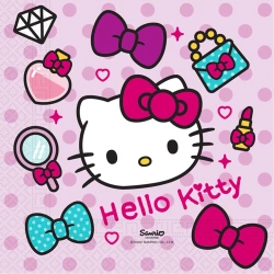 Zweilagige Servietten „Hello Kitty“, 33 x 33 cm, 20 Stück